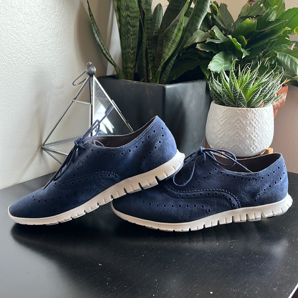 Blue Cole Haan Grand.OS ZEROGRAND oxford style sneakers - Picture 5 of 9